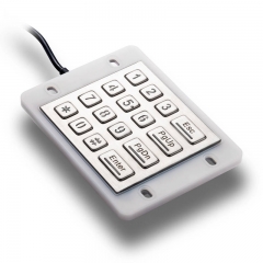Teclado numérico com 16 teclas PS2 USB, teclado com iluminação, teclado numérico de metal à prova d'água IP68
