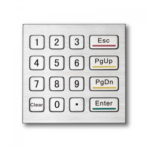 4X4 Matriz IP66 Controle de Acesso À Prova D &#39;Água Terminal ATM Máquina de Venda Automática Industrial Teclado Numérico de Metal Teclado de Aço Inoxidável
