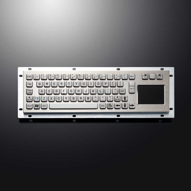Teclado de aço inoxidável com botão de metal personalizado, teclado industrial com teclado para quiosques de serviços bancários, máquina CNC médica